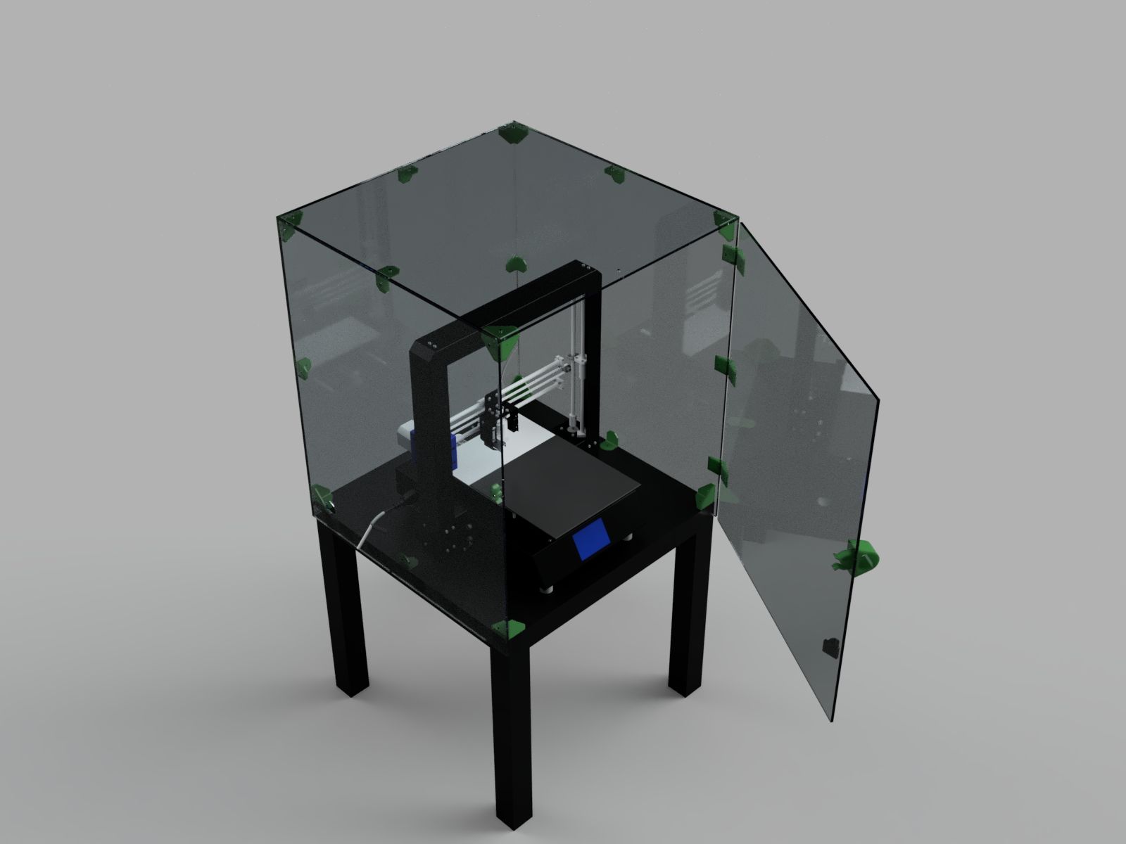 box jellyfish 3D Printer enclosure IKEA LACK table