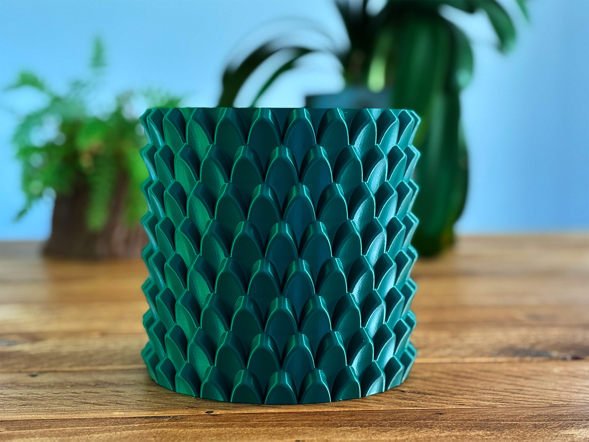 Oval Scales Planter - Vase mode