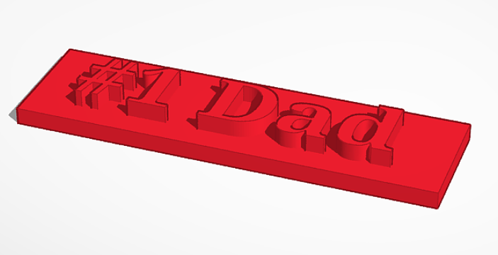 #1 Dad sign