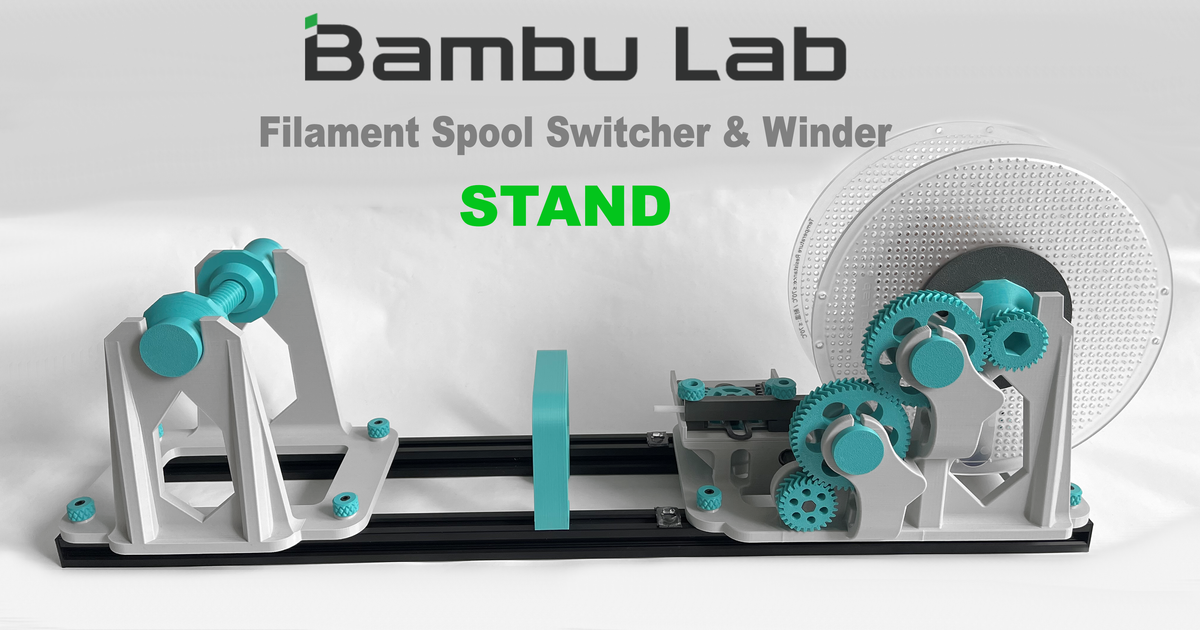 Stand For Bambu Lab Filament Spool Switcher Winder Von Damian stand-for-bambu-lab-filament-spool-switcher-winder-von-damian