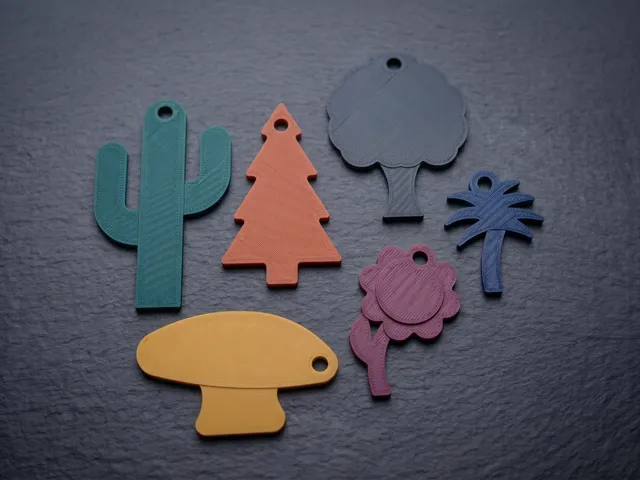 Keychain Blanks - Plant Shapes 1