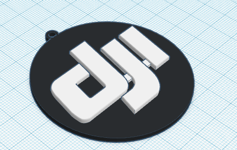 Miniatura 4 do modelo 3D dji logo keychain