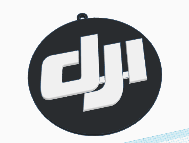 Miniatura 3 do modelo 3D dji logo keychain