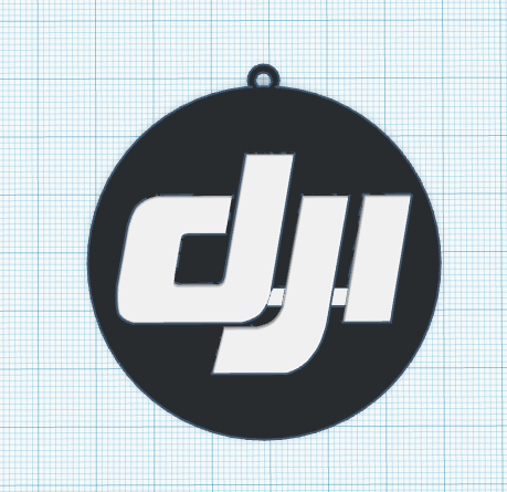 Miniatura 5 do modelo 3D dji logo keychain