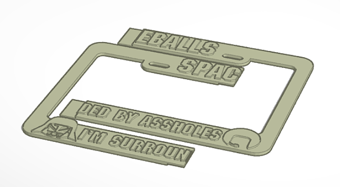 Spaceballs, I'm Surrounded by ... license plate frame