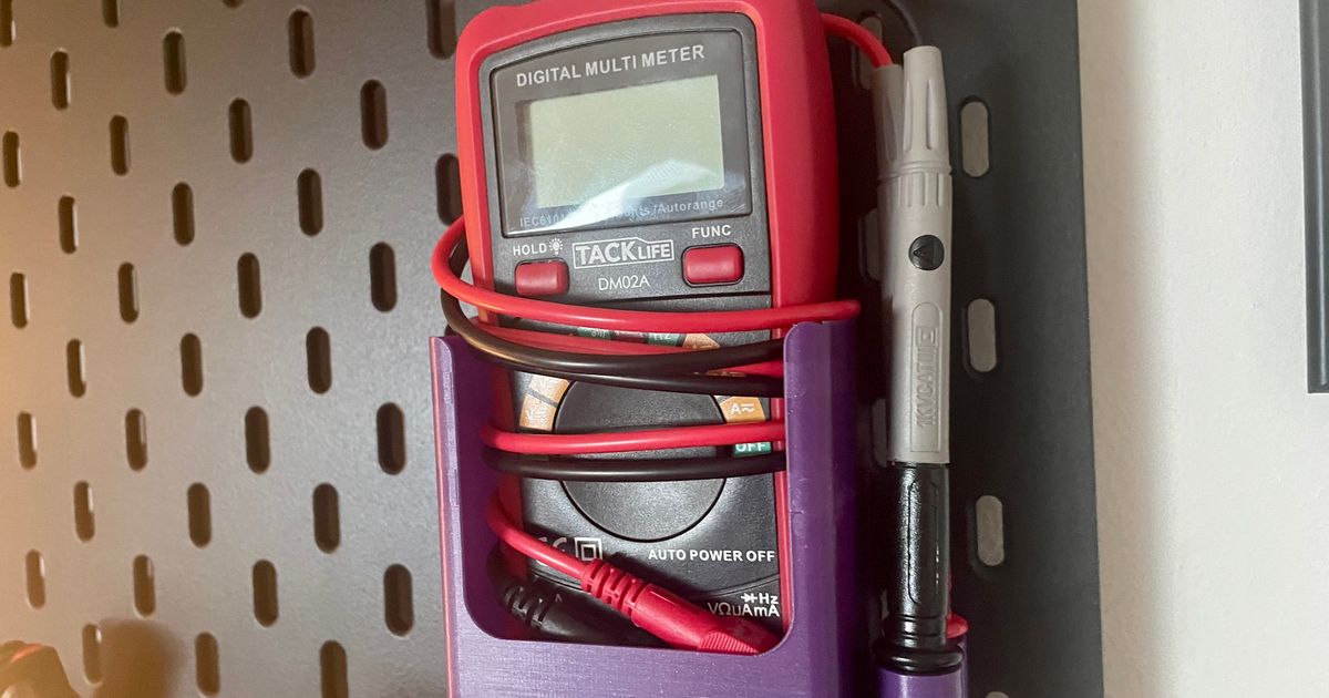 Skadis Multimeter Holder by yetzt Download free STL model