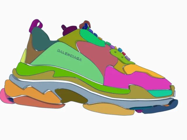 Balenciaga triple s puzzle