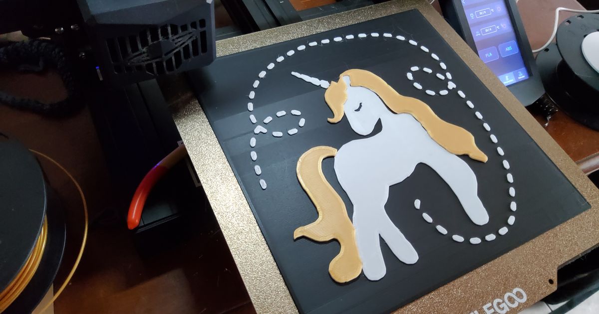 Unicorn wall decoration by Mimi Download free STL model