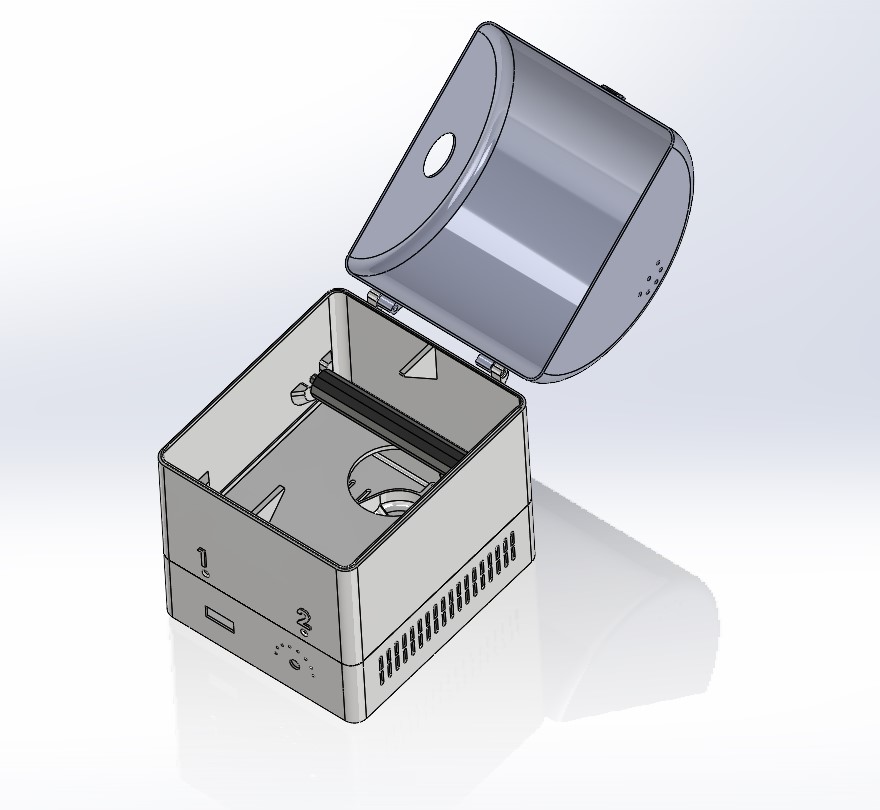 Hamilton Beach Dehydrator Extension (for filament spools, etc) No supports.  by cookiecrook, Download free STL model