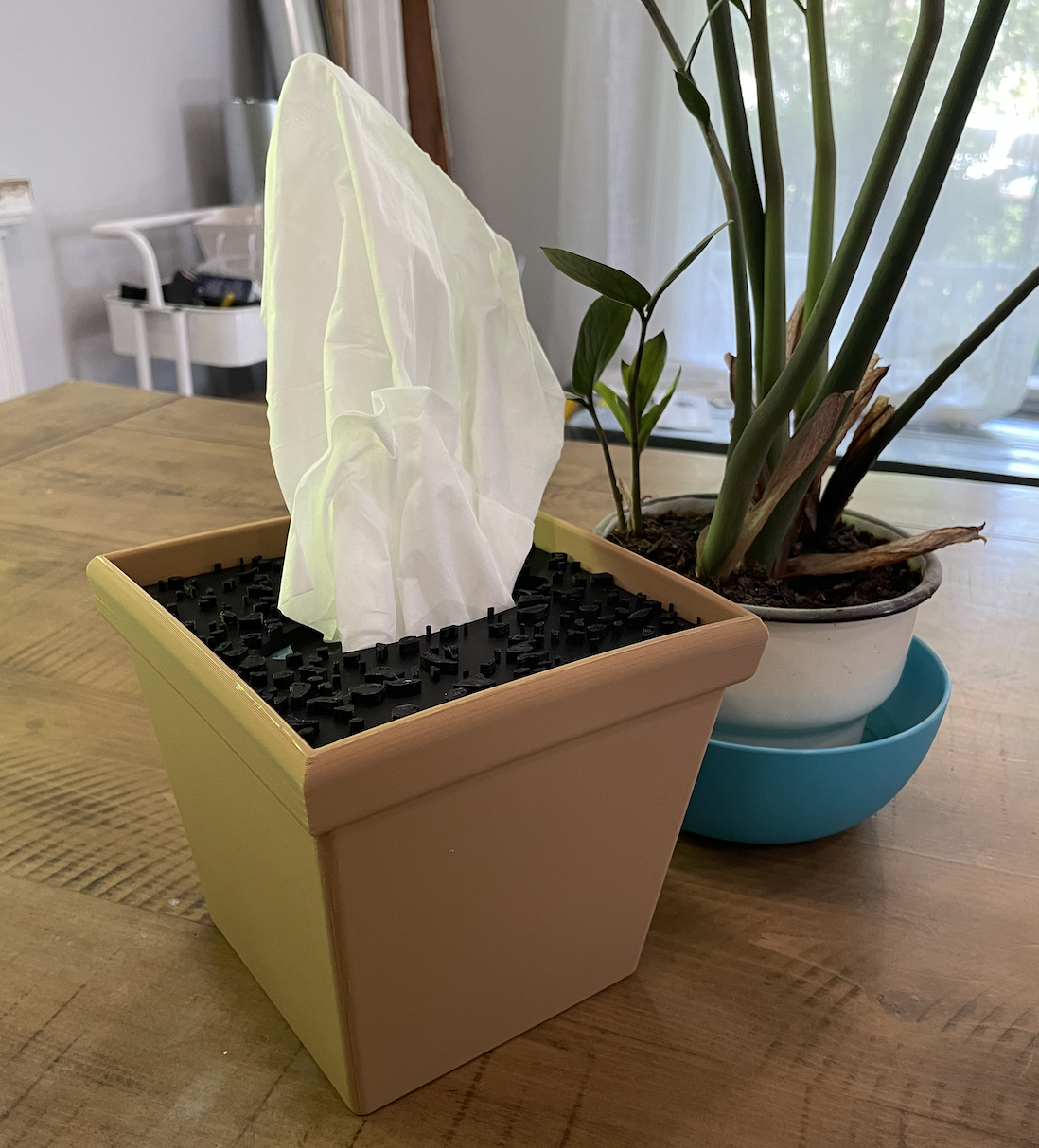 Flower pot tissue box