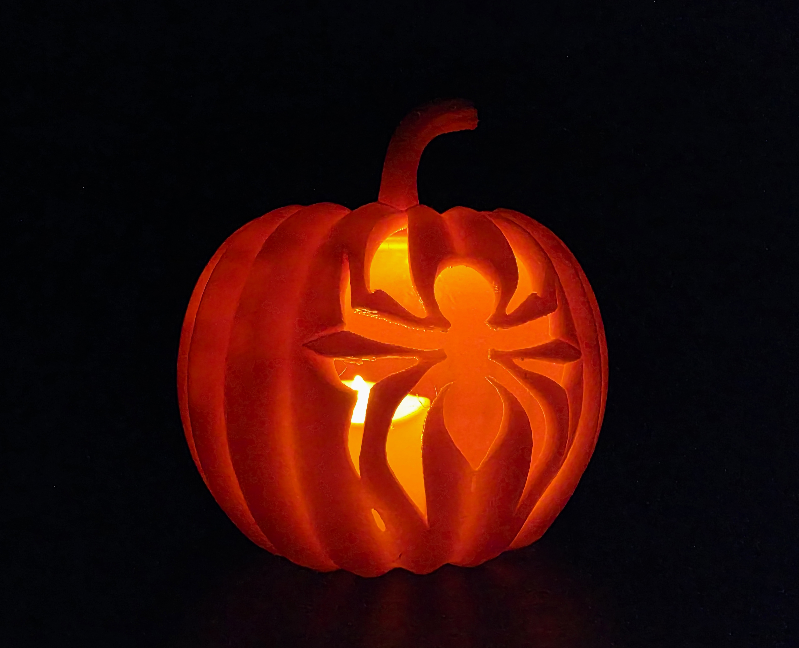 Spider Jack-o-Lantern w/Lid LED Tea Light Holder — miniatura 2