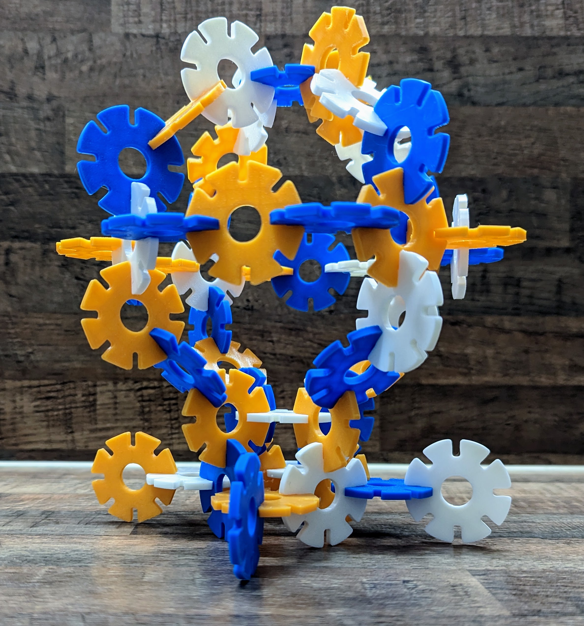 Flower Shape Building Blocks 3d Rotating Snowflakes - Temu