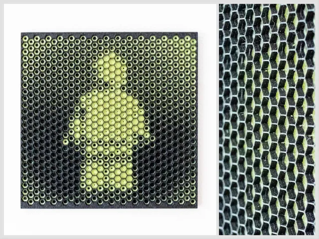 Hex Cell Art - Standing Mining: colored layers, no multi material needed