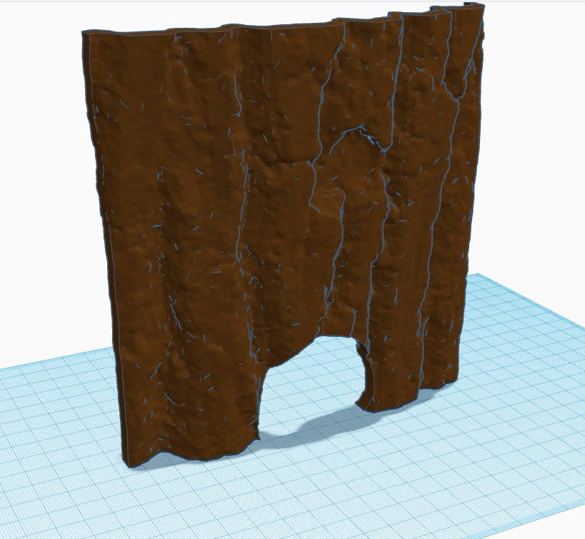 tree bark wall with opening for vivarium/enclosures