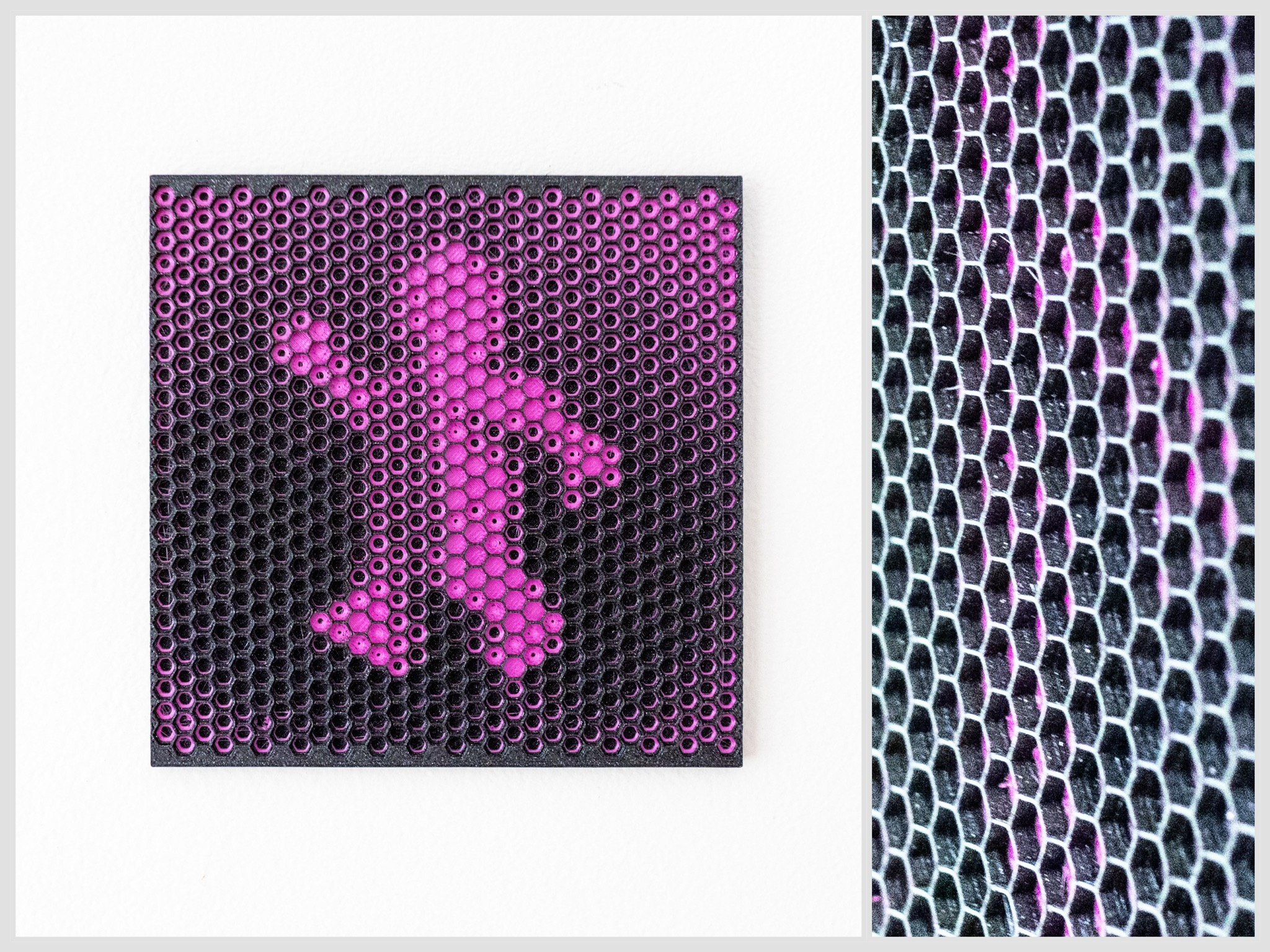 Hex Cell Art - Jumping Lego Mining: colored layers, no multi material needed