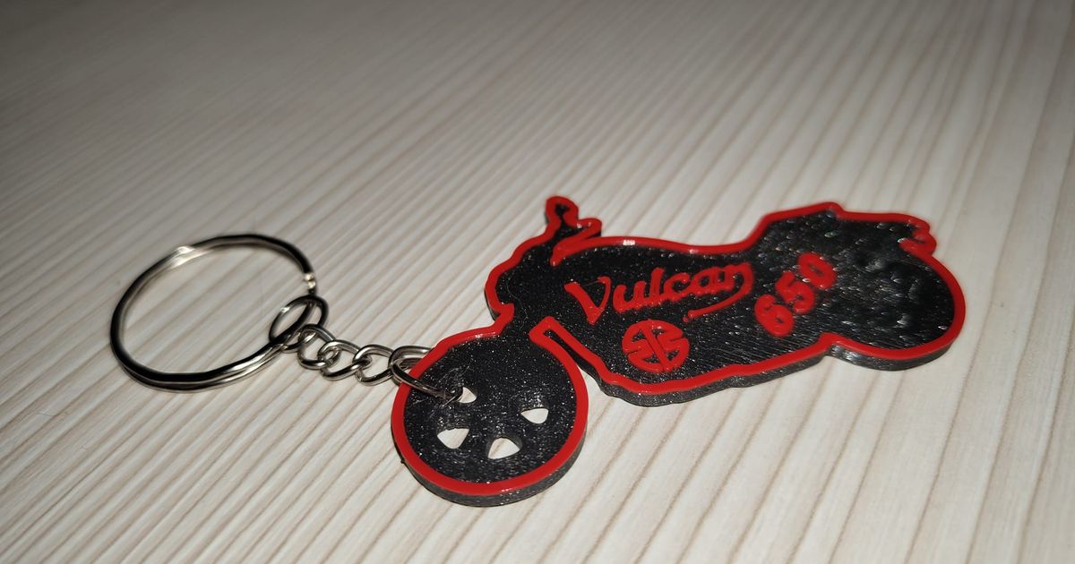 Kawasaki Vulcan 650 Keychain by The Filamist, Download free STL model