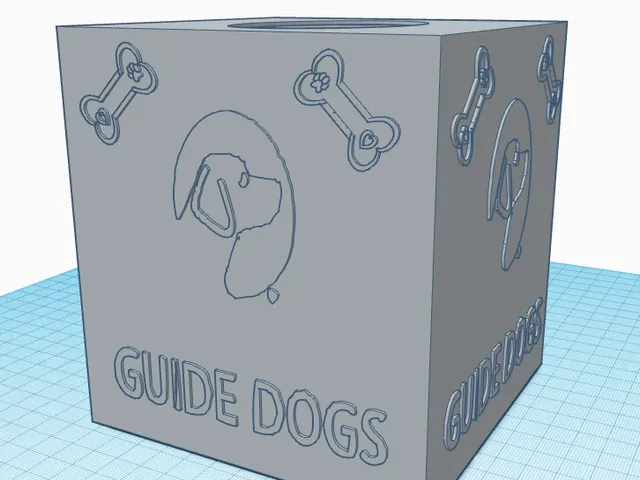 Guide dog tissue box holder