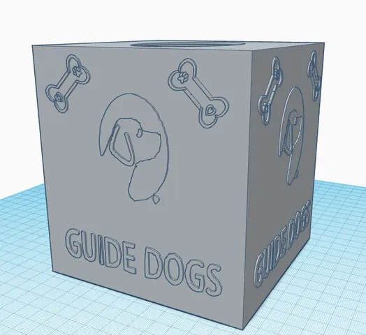 Guide dog tissue box holder