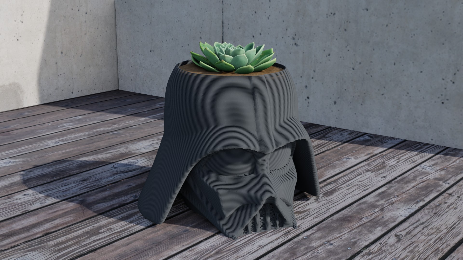 Darth Vader Pot Plant by CalebTimoteo Download free STL model Printables