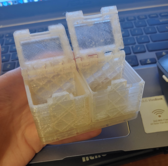 Gridfinty Go! boxes with filament pin latch (Update Jun 12)