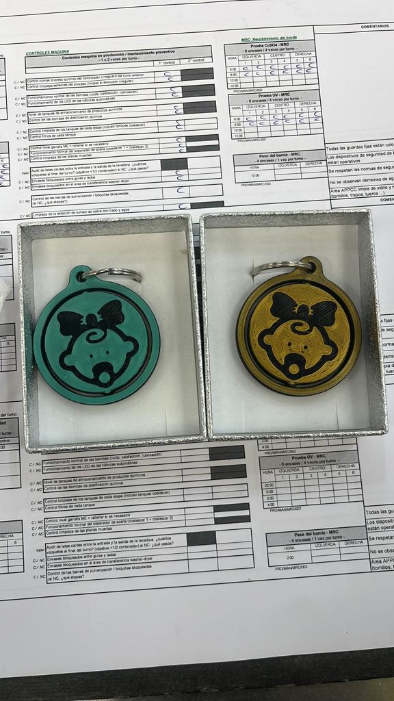 Rotating baby girl keychain (editable)