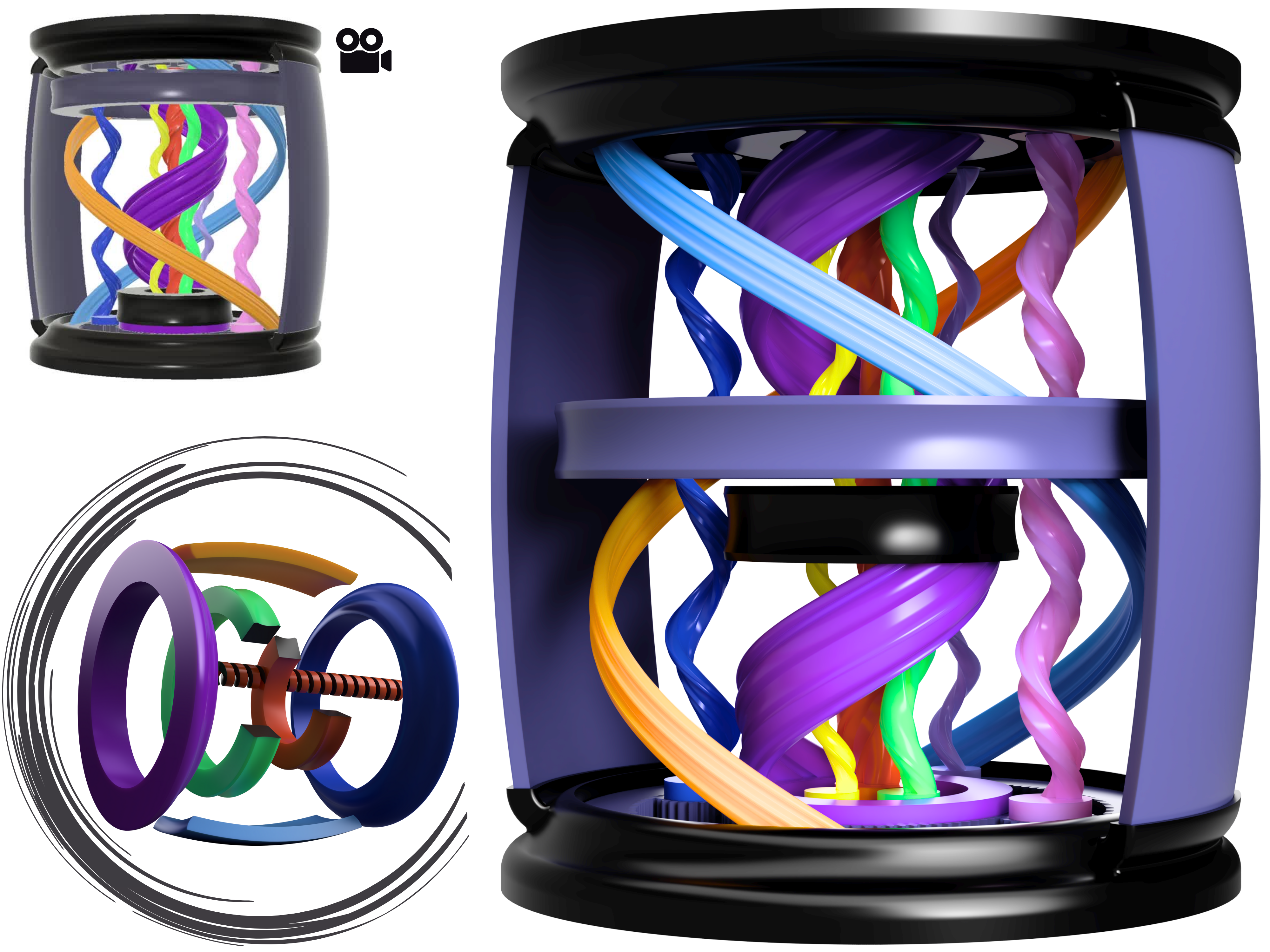 Octo - (Dual Portal Desk Toy)³ Remix