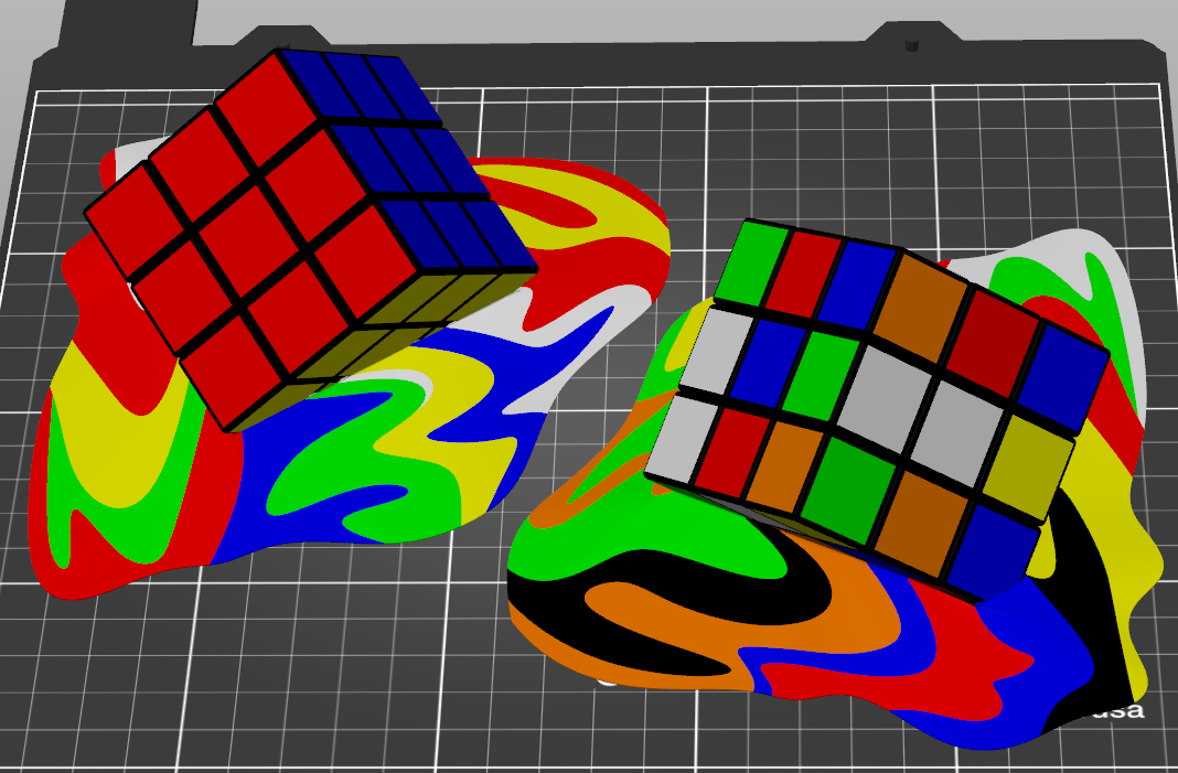 ACCURATE Melting Rubik's Cube, mixed and solved!