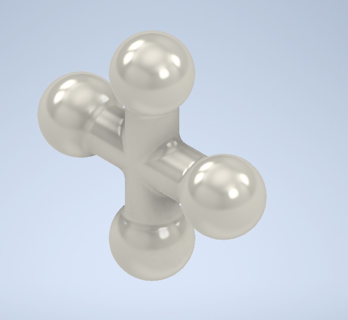 Modular Articulation Connector, 4-WAY, Ball