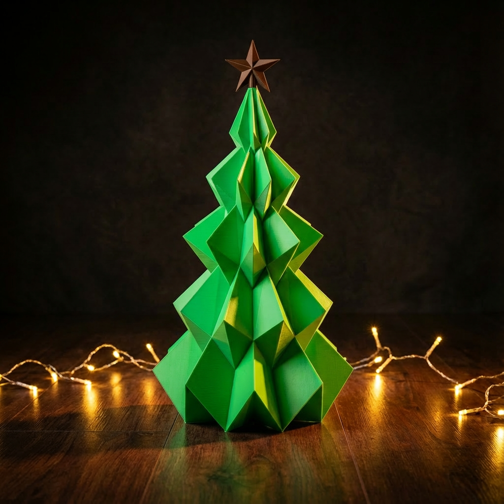 Freezing Pixels - Geometric Christmas Tree