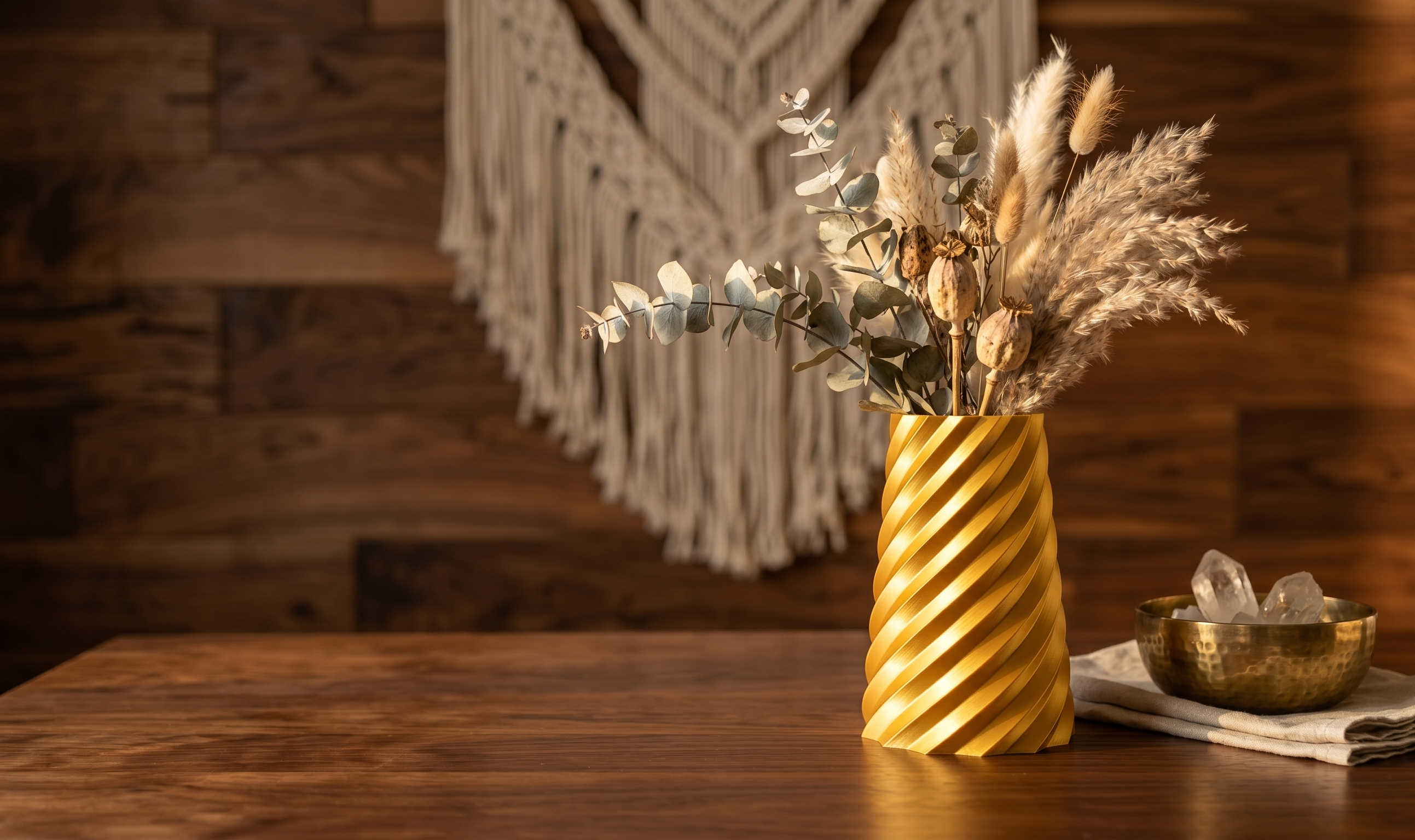 Modern Golden Spiral Geometric Vase