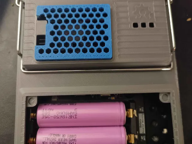 uConsole HG board back cover with heatsink and battery lid