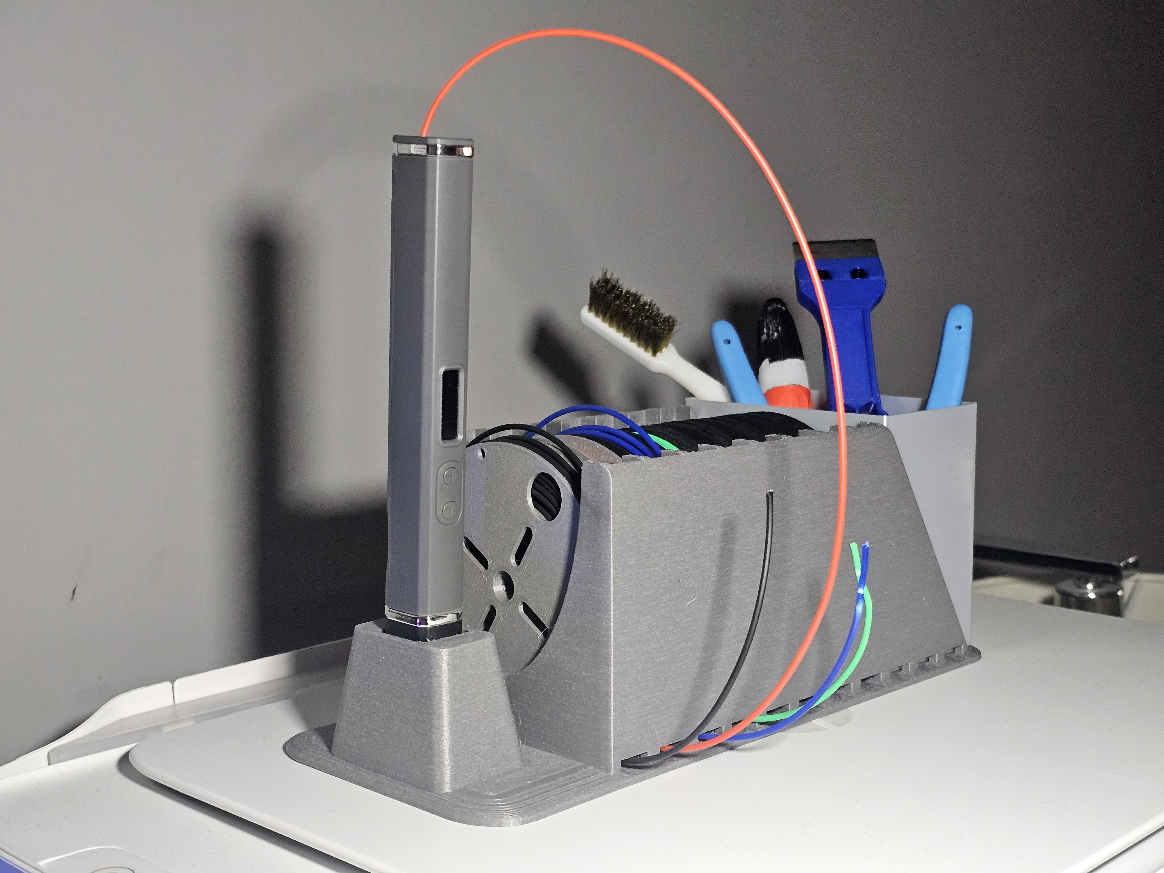 3D Printing Pen Holder and Filament Spool Parking