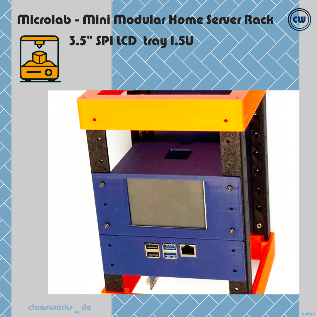 Microlab - 3.5" LCD - 1.5u Tray + Col