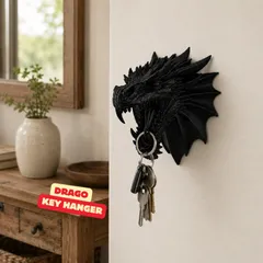 DRAGO - KEY HANGER / KEY ORGANIZER / MODERN HOMEDECOR / ENTRYWAY DECOR / GOTHIC DECOR