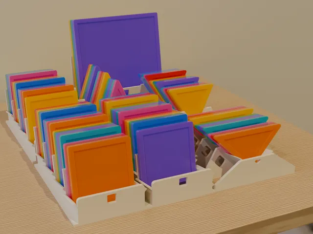 Magnetic Tile Storage Rack – Every Shape Has Its Own Lane, for 3-Inch Classic Tiles
