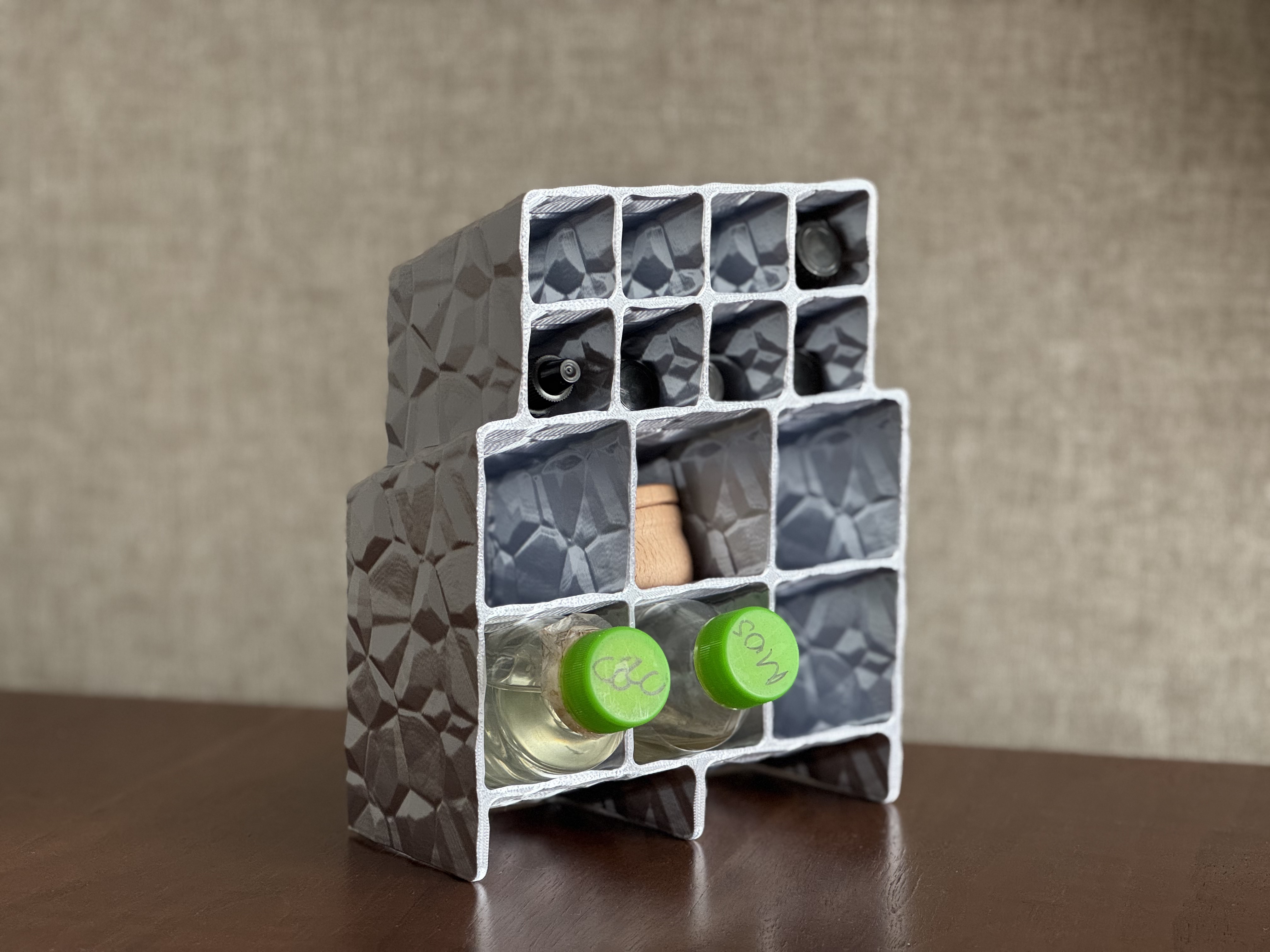 Vertical essential oil bottle organizer 3D model
