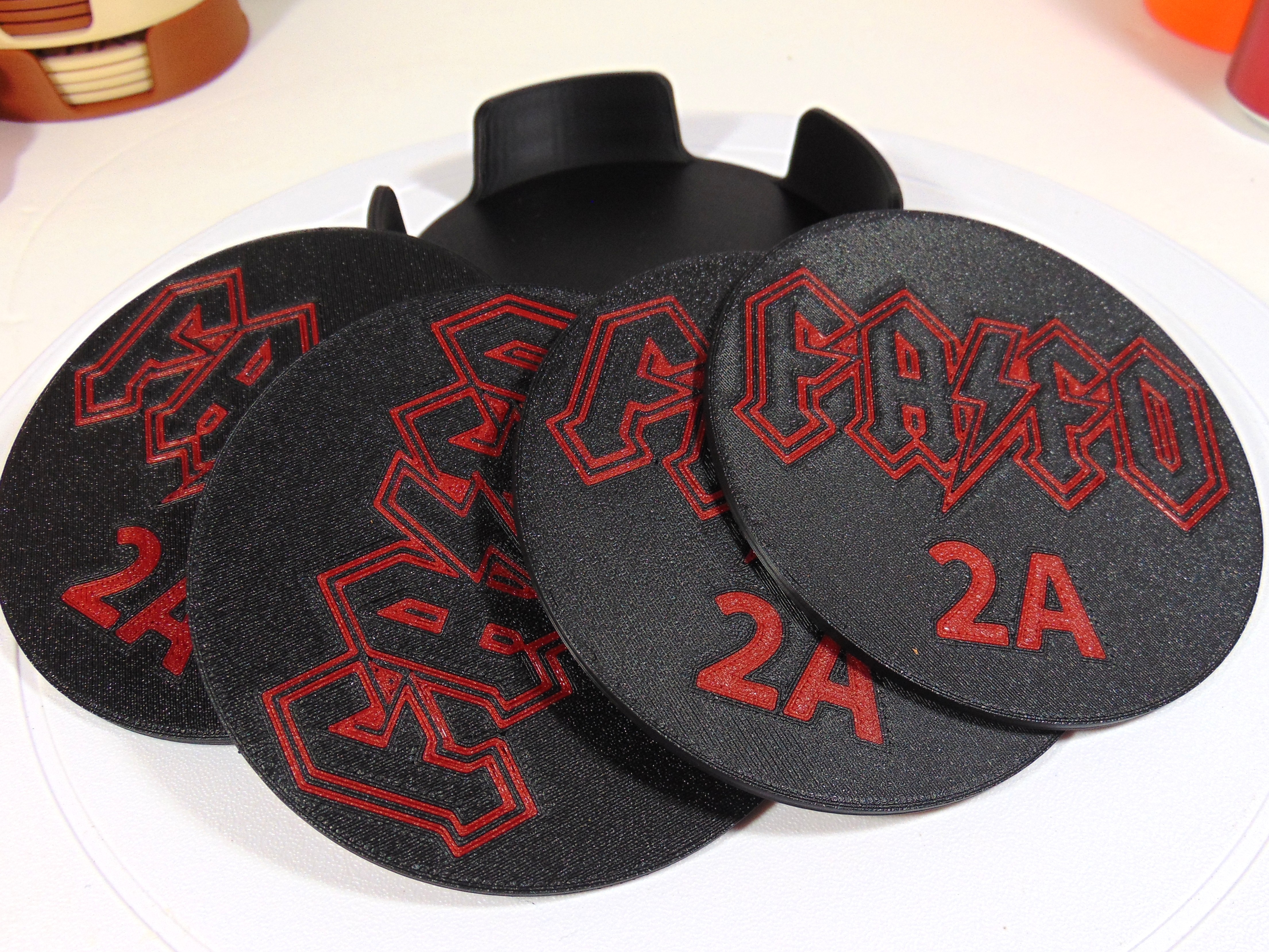 FAFO Coaster Set With Holder 100mm 2nd Ammendmant