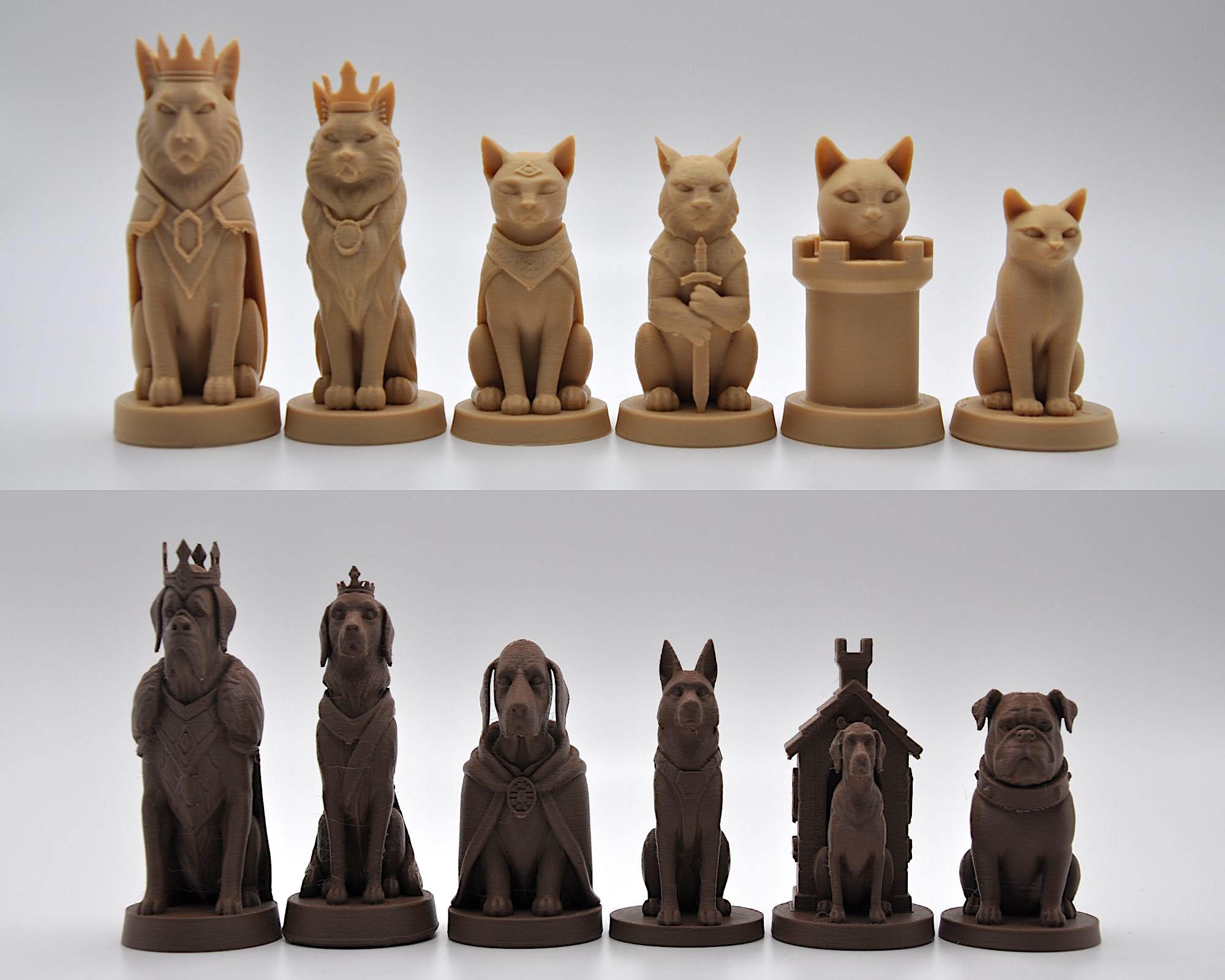 Dogs v Cats Chess Set