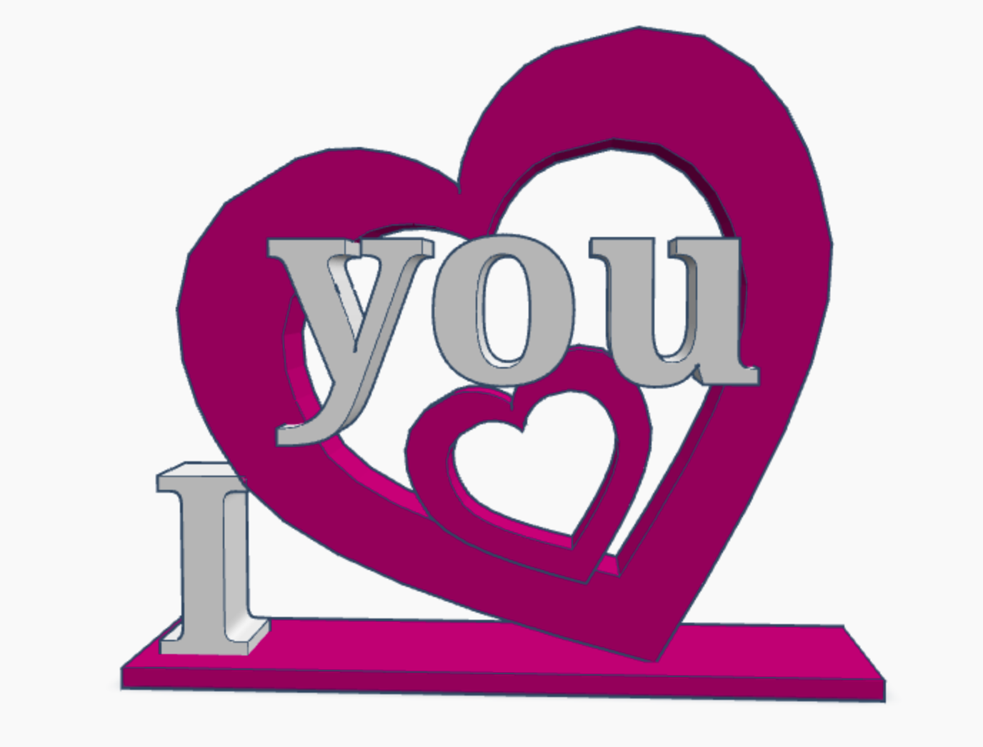 I love you Heart Sculpture
