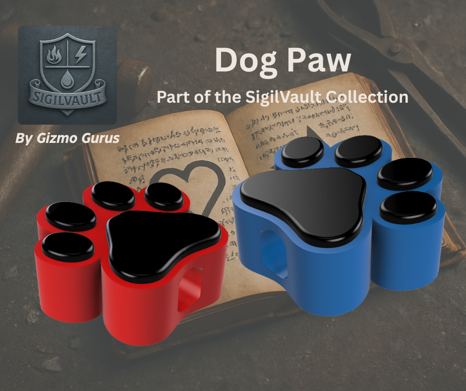 Dog Paw Bead – SigilVault Series