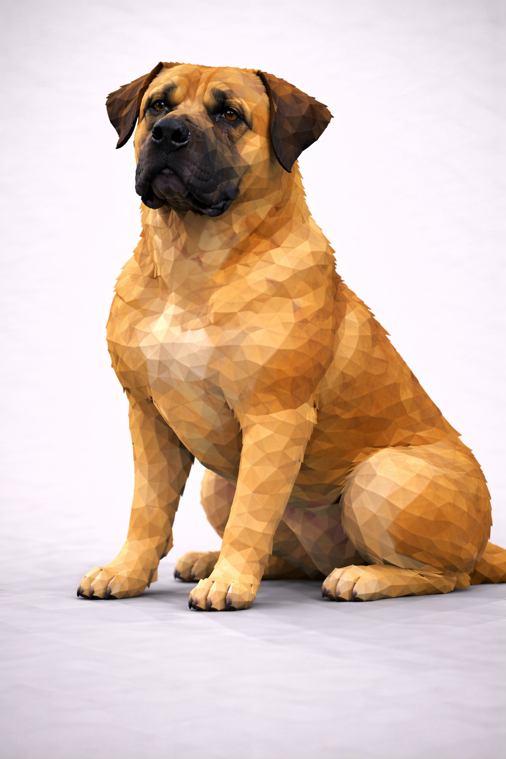 Boerboel dog Low Poly