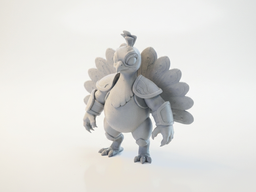 Peacock Warrior Figurine Animal Fantasy 3D Printable