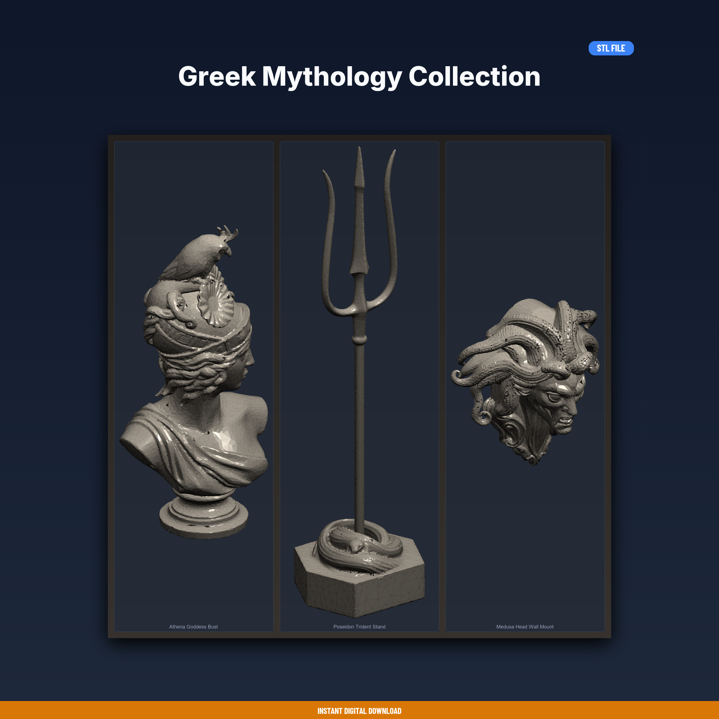 Greek Mythology Collection - 3-Model STL Bundle