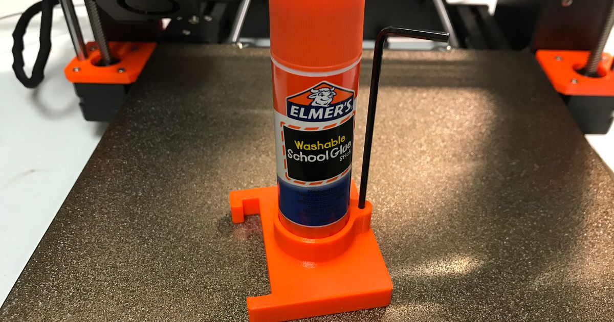 Prusa i3 MK3S Glue Stick and Allen Wrench Holder by Simple3D Download free STL model