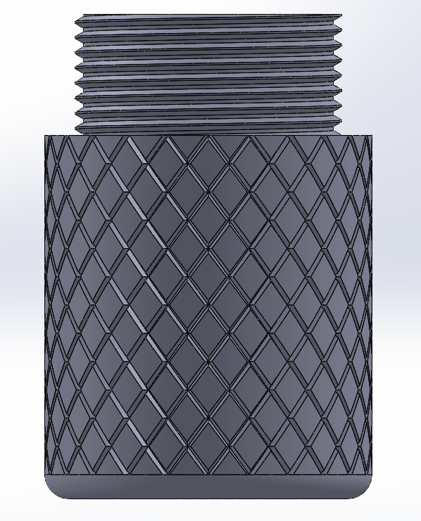 Miniatura 2 do modelo 3D Knurled Keychain Container