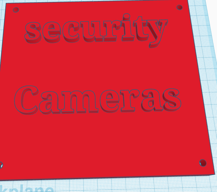 security camera sign