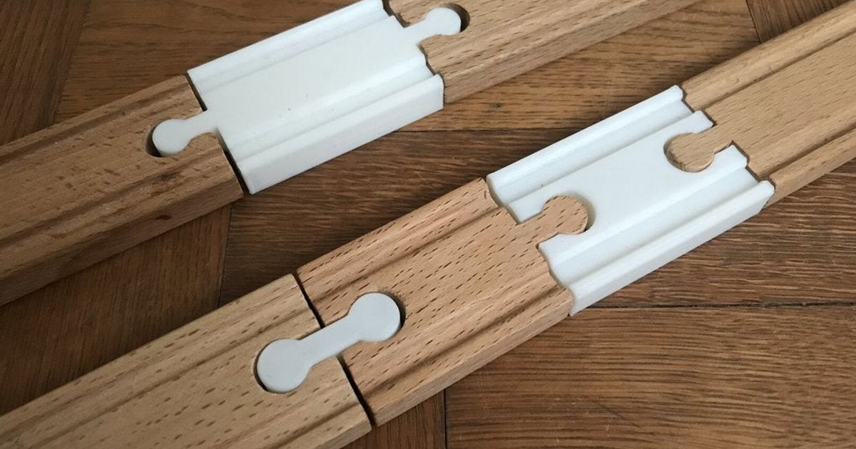 Connectors Brio IKEA Wooden Train Track by timqui Download free STL model Printables