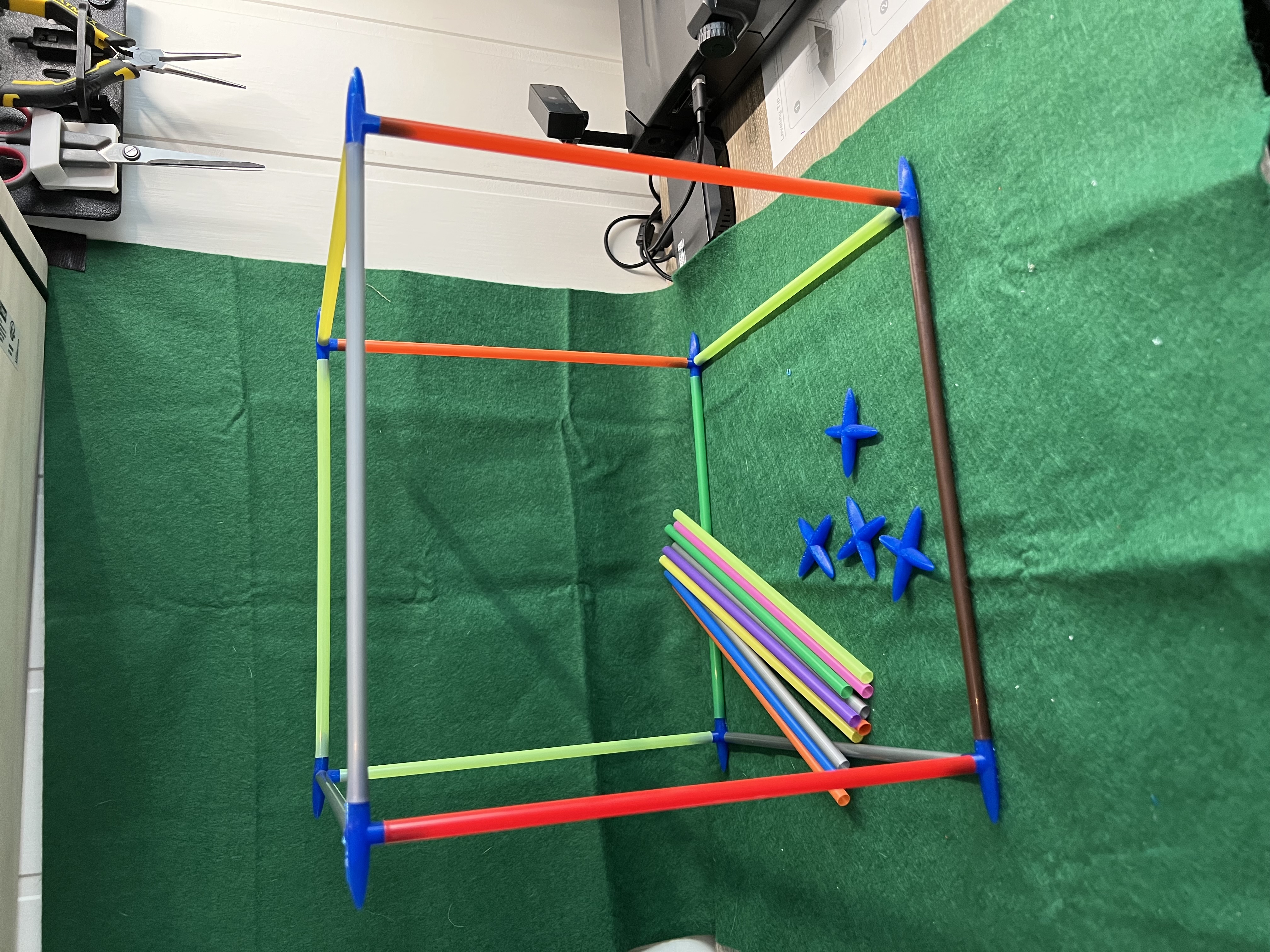 Straw building connectors