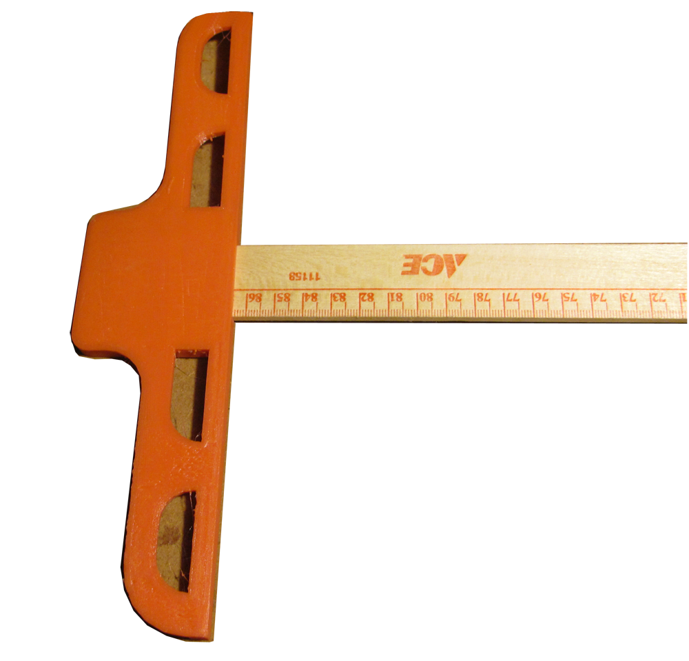 T Square end for a yardstick by docRoot | Download free STL model ...