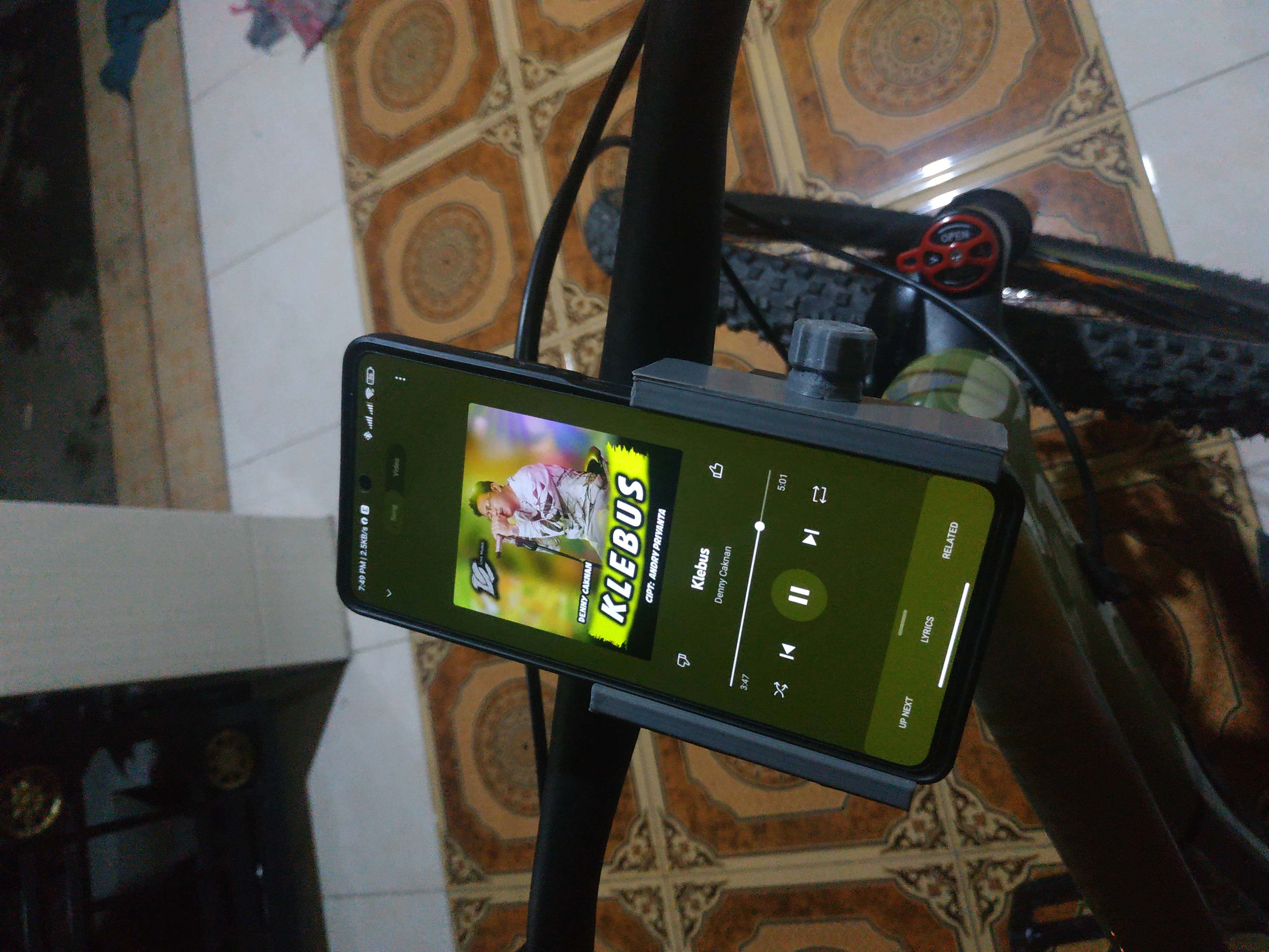 Bike phone holder/clamp